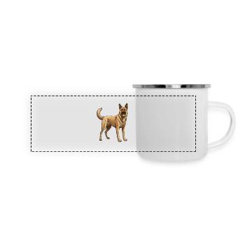 German Shepherd Dog - Panoramic Camper Mug - white - Front