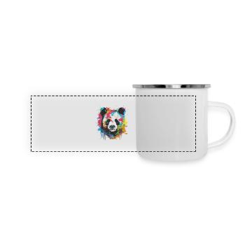 Panda Animal Pop Art Head - Panoramic Camper Mug - white - Front