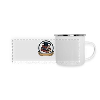 Learn Always, Lead Always - Panorama Emaille-Tasse - Weiß - Vorne