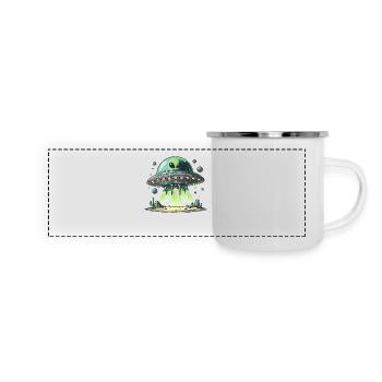 UFO Lands - Panoramic Camper Mug - white - Front