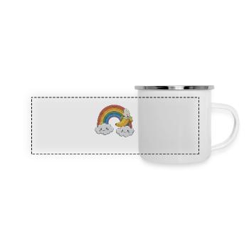 Benny Banana au pays de l’arc-en-ciel - Mug panoramique émaillé - blanc - Devant