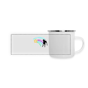 Shooting Star - Panorama Emaille-Tasse - Weiß - Vorne