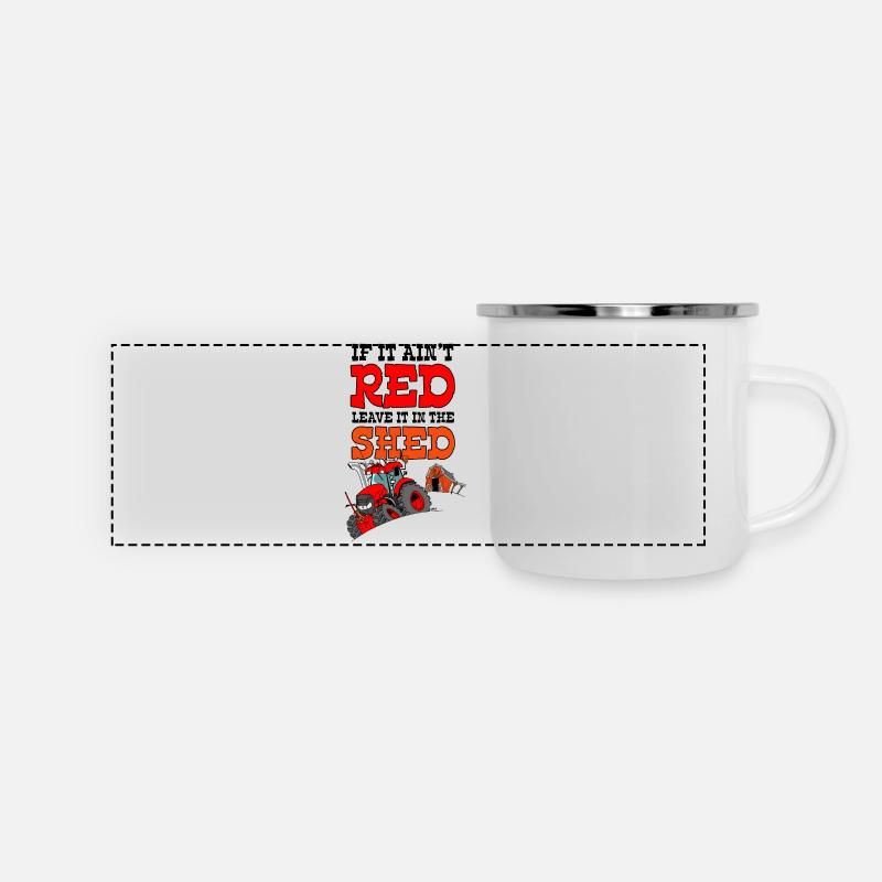 Si elle laisse rouge aint dans le bo blanc Nosky hangar - Mug panoramique émaillé - blanc