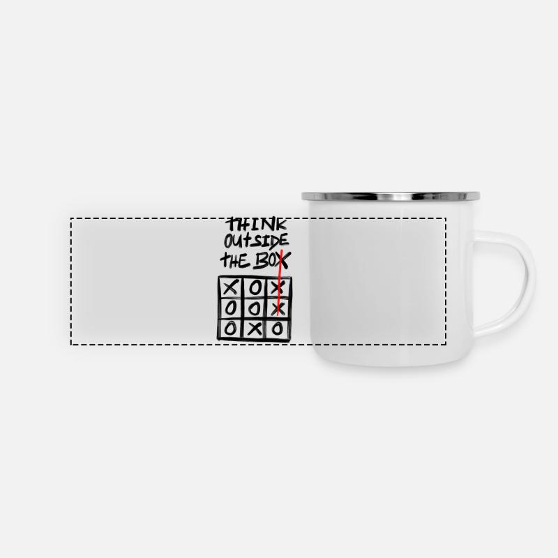 think outside the box - Panoramic Camper Mug - white