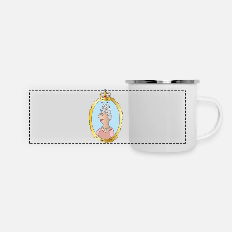 Queen Elizabeth II - Panoramic Camper Mug - white