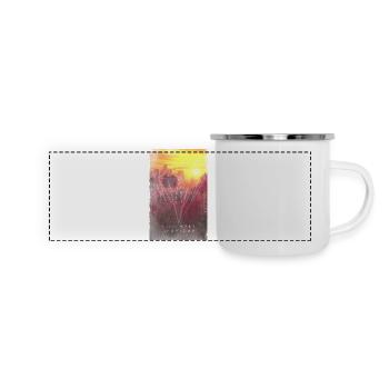 _Palms,Hipster T-Shirts,Moustache,Triangle,Hipsta - Mug panoramique émaillé - blanc - Devant