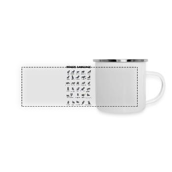 Doggie Language - Panoramic Camper Mug - white - Front