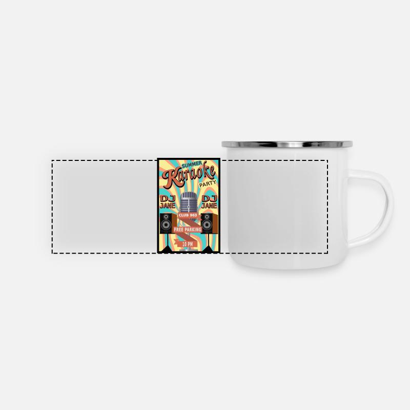 karaoke summer party summer party summer evening - Panoramic Camper Mug - white