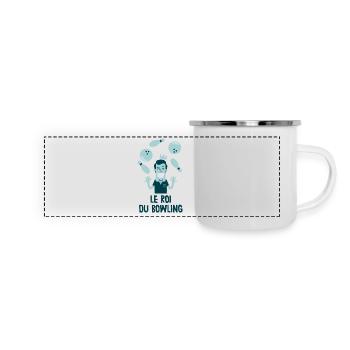 Le roi du bowling - Mug panoramique émaillé - blanc - Devant
