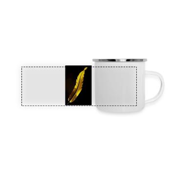 Plume - Mug panoramique émaillé - blanc - Devant