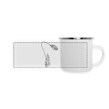 Coquelicot 29 fleur de pavot fleur - Mug panoramique émaillé - blanc - Devant