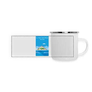 MONT SAINT MICHEL - Mug panoramique émaillé - blanc - Devant