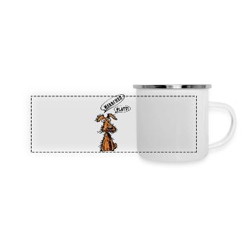 Maître - Chien - Mug panoramique émaillé - blanc - Devant