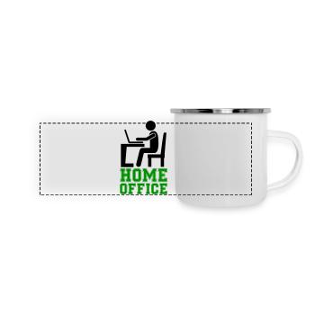 computer work home office - Panoramic Camper Mug - white - Front