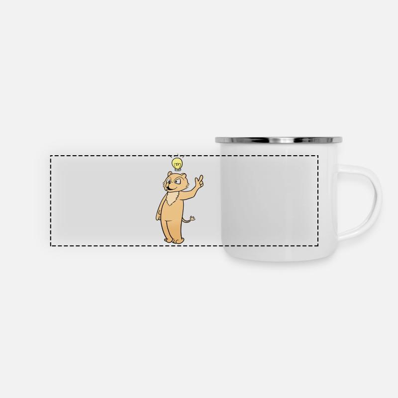 Idée - Mug panoramique émaillé - blanc