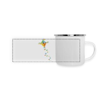 Herbstdrache - Panorama Emaille-Tasse - Weiß - Vorne