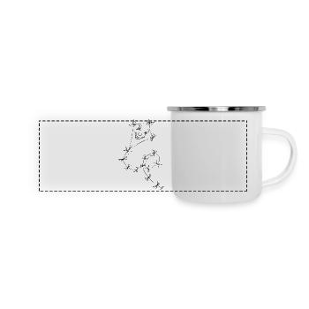 Tag des Drachensteigens - Panorama Emaille-Tasse - Weiß - Vorne