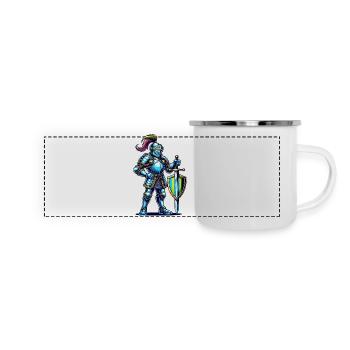 Bande dessinée Knight - Mug panoramique émaillé - blanc - Devant