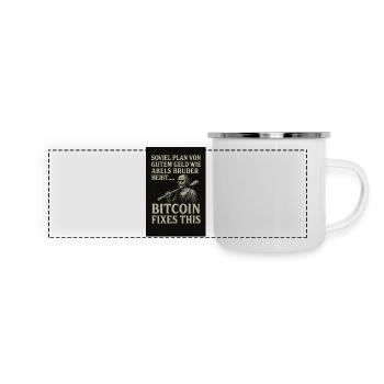 Bitcoin fixes this - Panoramic Camper Mug - white - Front