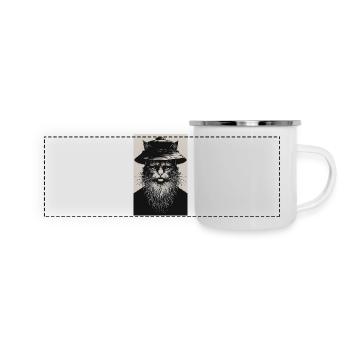 The Silent Cat - Panoramic Camper Mug - white - Front