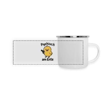Funny Gifts Psychic on the Duck - Panoramic Camper Mug - white - Front