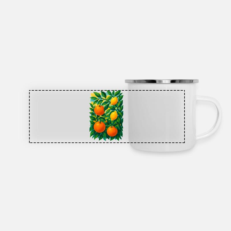 Citrus Grove Dream - Panoramic Camper Mug - white