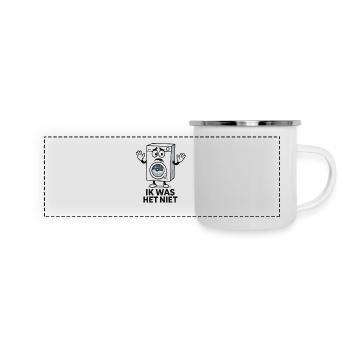 Sad Washing Machine Cartoon - Panoramic Camper Mug - white - Front