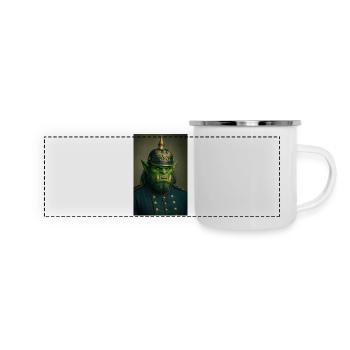Kaiserlicher Ork-General - Panorama Emaille-Tasse - Weiß - Vorne