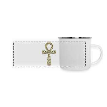 Symbolisme égyptien ANKH - Mug panoramique émaillé - blanc - Devant