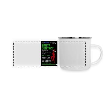 Santa Claus Contact Joke Design - Panoramic Camper Mug - white - Front