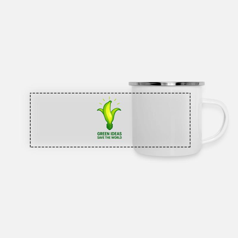 Green Ideas Light - Panoramic Camper Mug - white