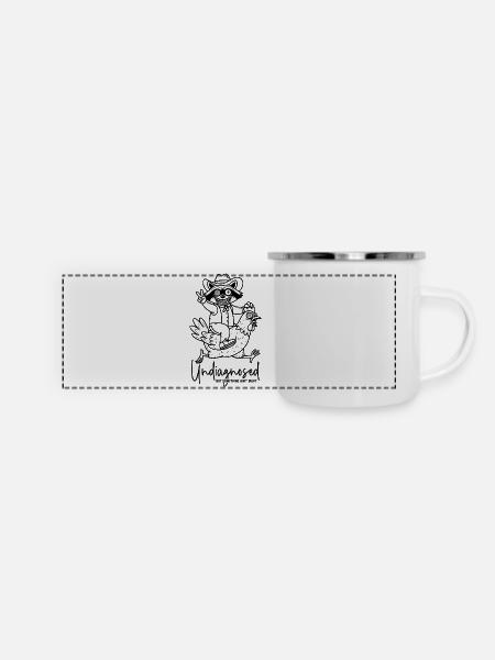 Undiagnosed but something ain't right - Panorama Emaille-Tasse - Weiß