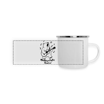 Bester singender Vater - Panorama Emaille-Tasse - Weiß - Vorne