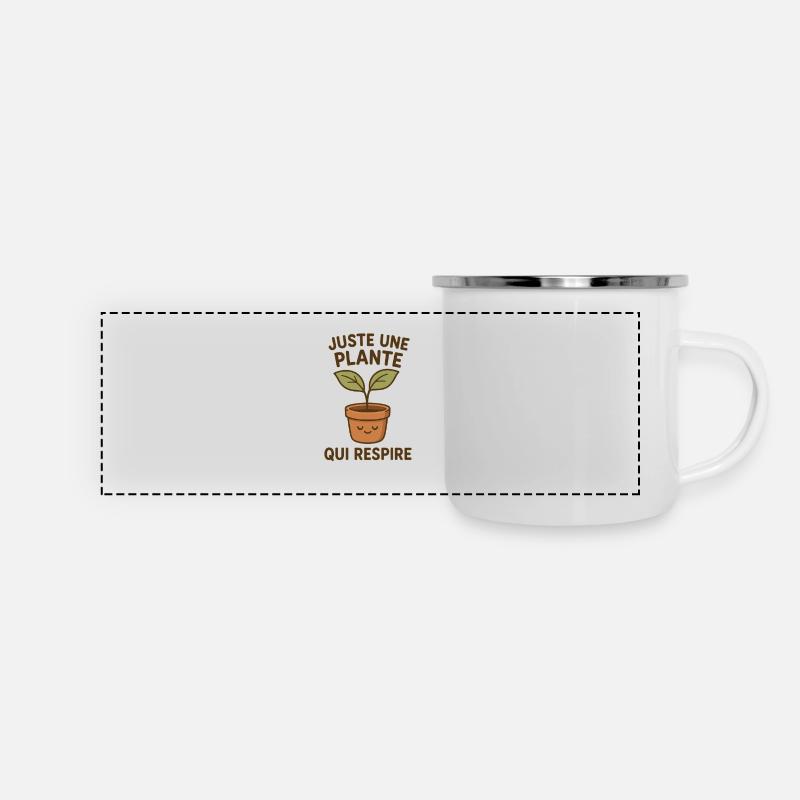Just a plant that breathes - Panoramic Camper Mug - white