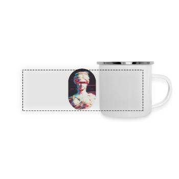 Greek Glitch - Panoramic Camper Mug - white - Front
