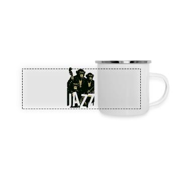 Jazz chimps Quartet - Panoramic Camper Mug - white - Front