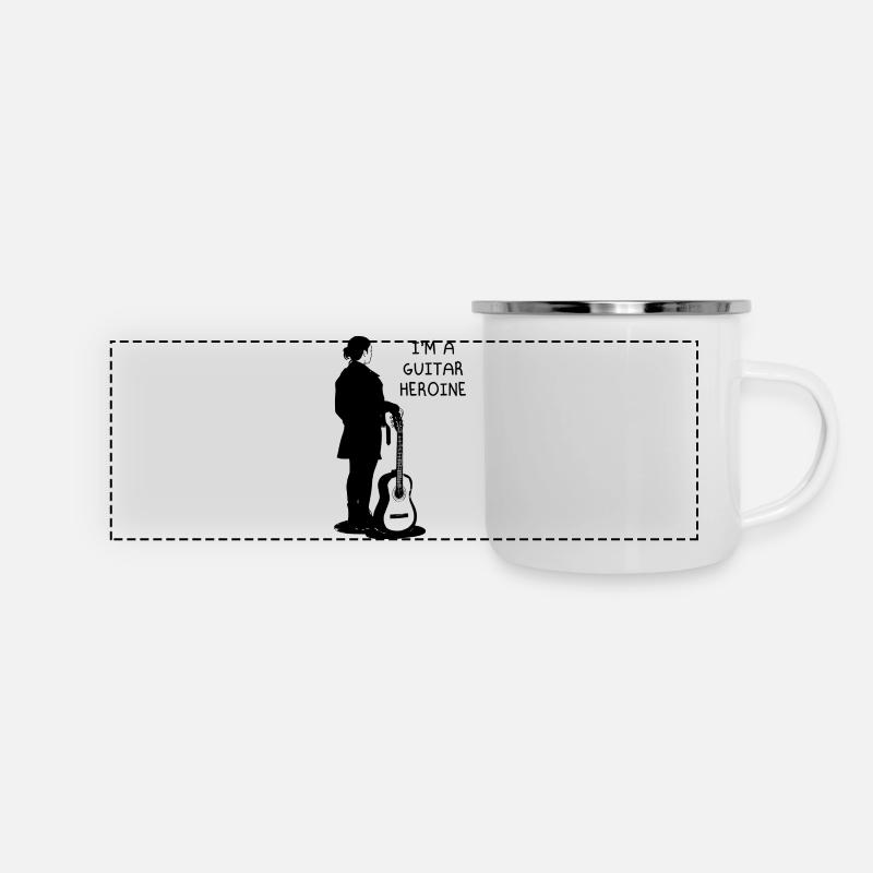 I'm a guitar heroine - Panoramic Camper Mug - white