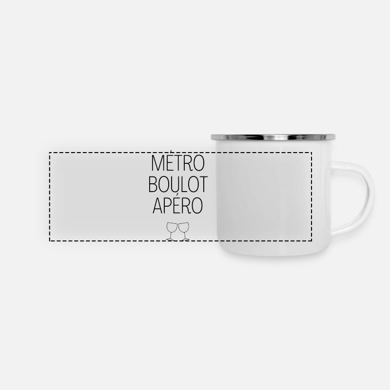 Metro work aperitif - Panoramic Camper Mug - white