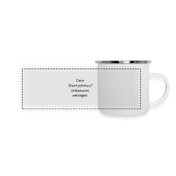 Biorthythmus - Panorama Emaille-Tasse - Weiß - Vorne