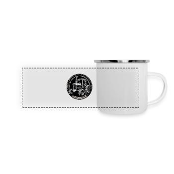 Tractor / Agriculture / Farmer / Field Work - Panoramic Camper Mug - white - Front