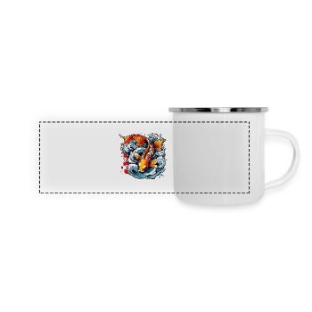 Koi Carp / Fish / Japanese / Pond / Water - Panoramic Camper Mug - white - Front