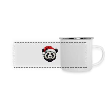 Panda Head Christmas Christmas - Panoramic Camper Mug - white - Front
