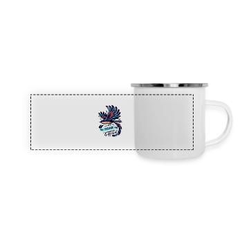Soar High - Vogel Illustration - Panorama Emaille-Tasse - Weiß - Vorne