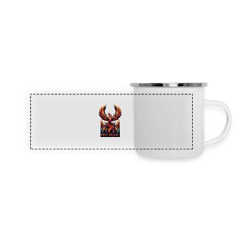 Rise Again - Illustration de Phénix - Mug panoramique émaillé - blanc - Devant