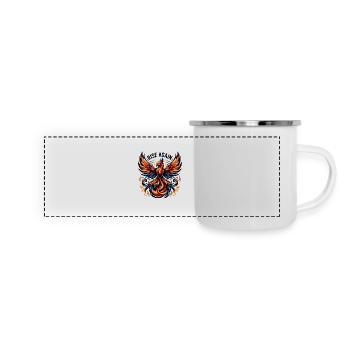 Rise Again - Illustration de Phénix - Mug panoramique émaillé - blanc - Devant