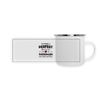 Notre patrie Thuringe - Mug panoramique émaillé - blanc - Devant