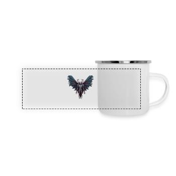 Mothman / Moth / Insect / Mythical Creature / Flutter - Panoramic Camper Mug - white - Front