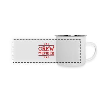 Crew Mitglied - Panorama Emaille-Tasse - Weiß - Vorne