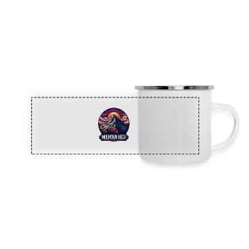 Mountain High - Berg Illustration - Panoramic Camper Mug - white - Front