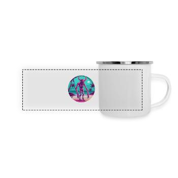 Wendigo / maléfique / Possessif / Horreur - Mug panoramique émaillé - blanc - Devant
